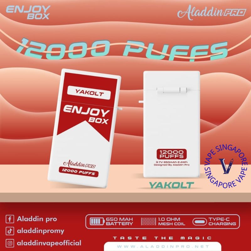 Aladdin Pro Enjoy Box 12,000 puff - Vape Singapore SG Vape