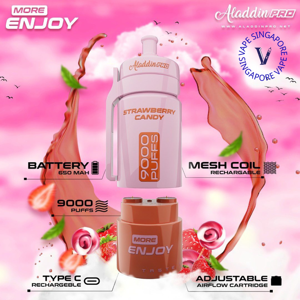 Aladdin Pro More Enjoy 9000 Puff Vape - Vape Singapore SG Vape