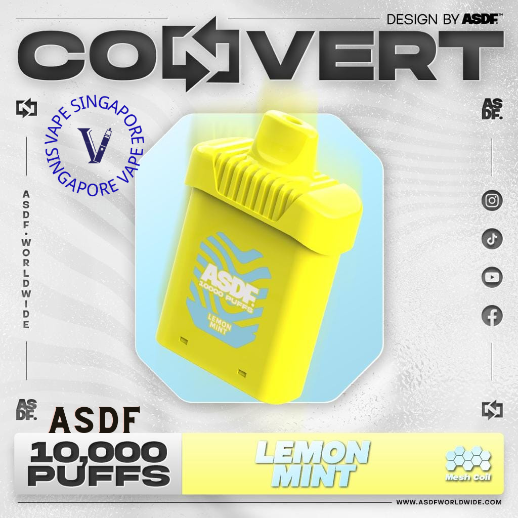 ASDF Convert 10,000 Puff (Prefilled Pod) - Vape Singapore SG Vape