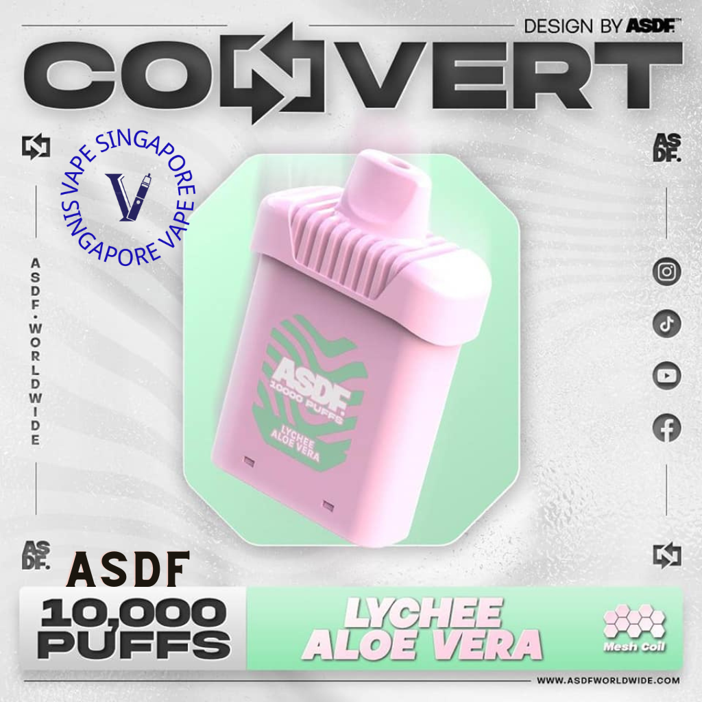 ASDF Convert 10,000 Puff (Prefilled Pod) - Vape Singapore SG Vape