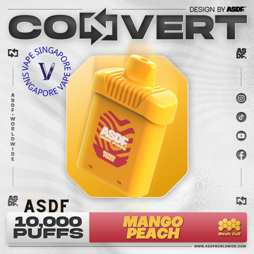 ASDF Convert 10,000 Puff (Prefilled Pod) - Vape Singapore SG Vape