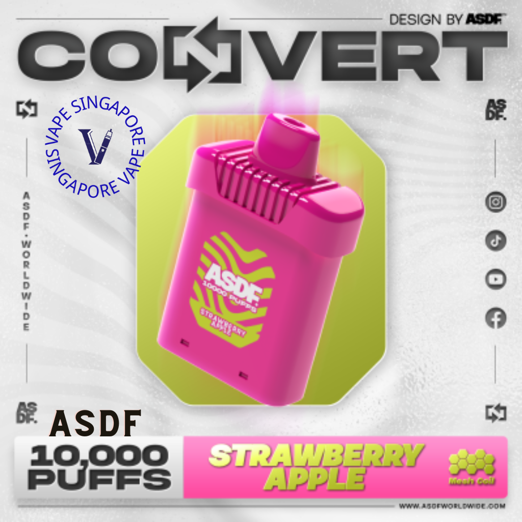 ASDF Convert 10,000 Puff (Prefilled Pod) - Vape Singapore SG Vape