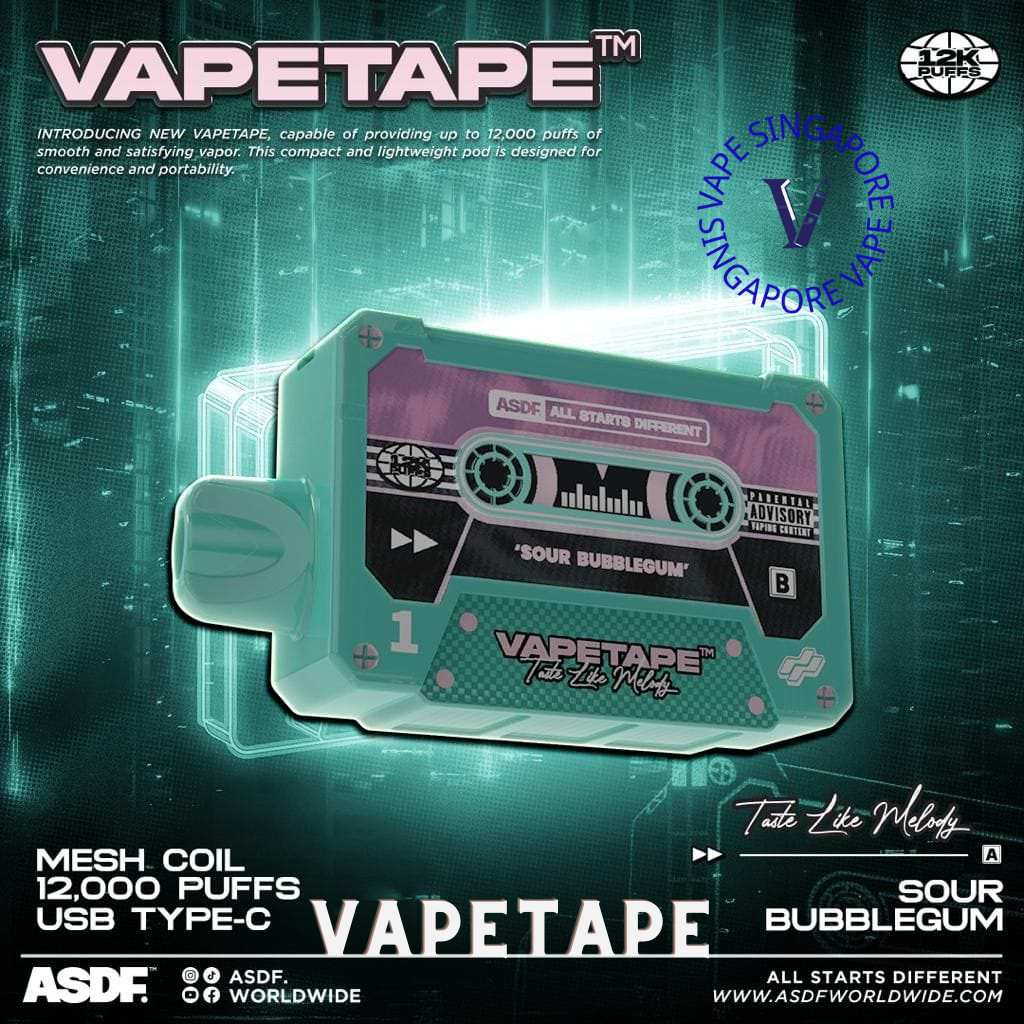 Vape Tape 12,000 puff disposable vape - Vape Singapore SG Vape