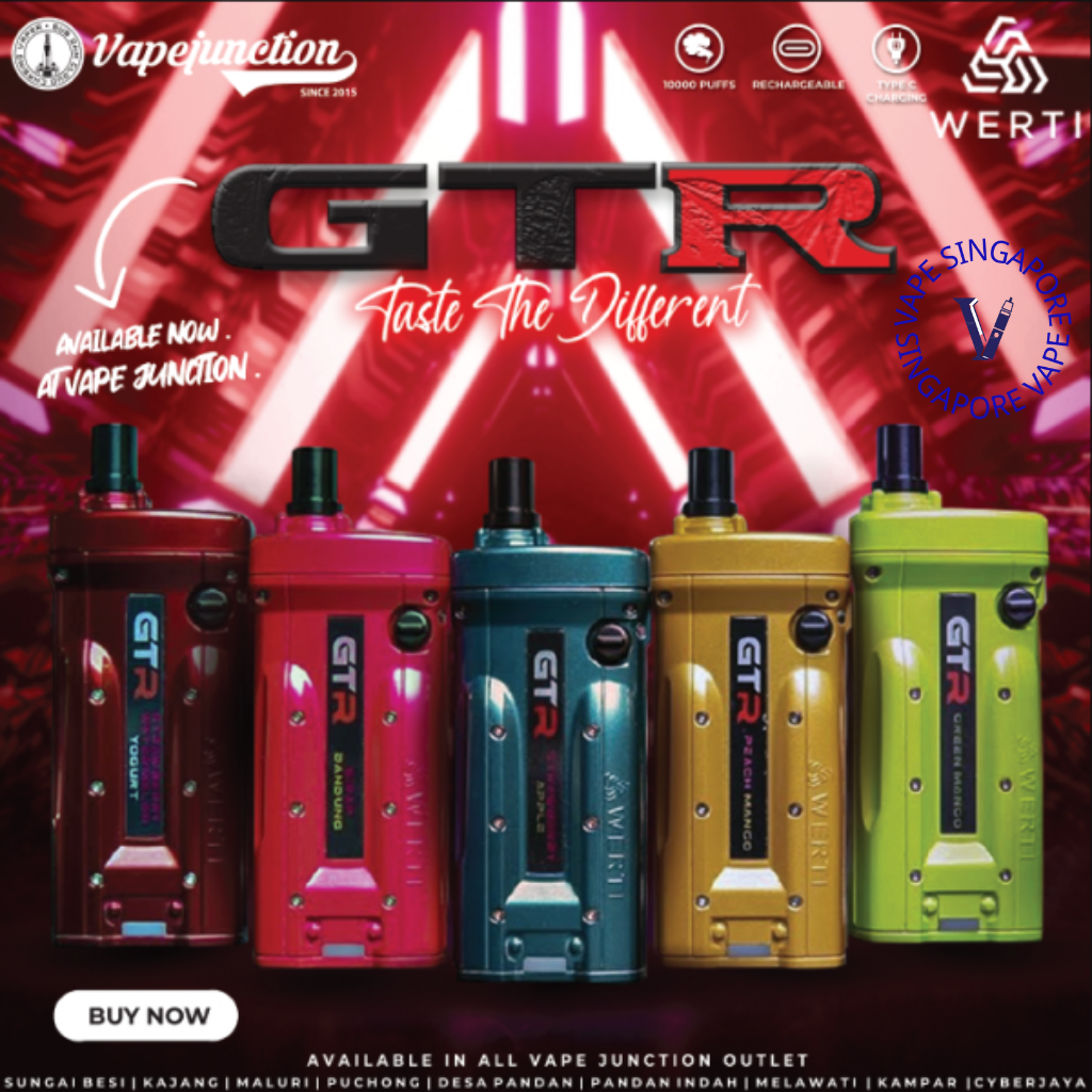 Werti GTR 10,000 puff disposable vape - Vape Singapore SG Vape