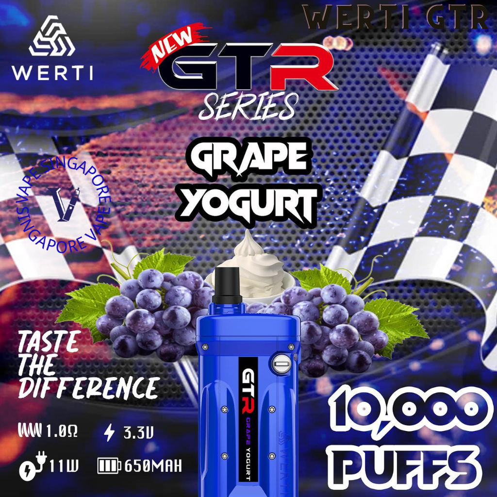 Werti GTR 10,000 puff disposable vape - Vape Singapore SG Vape