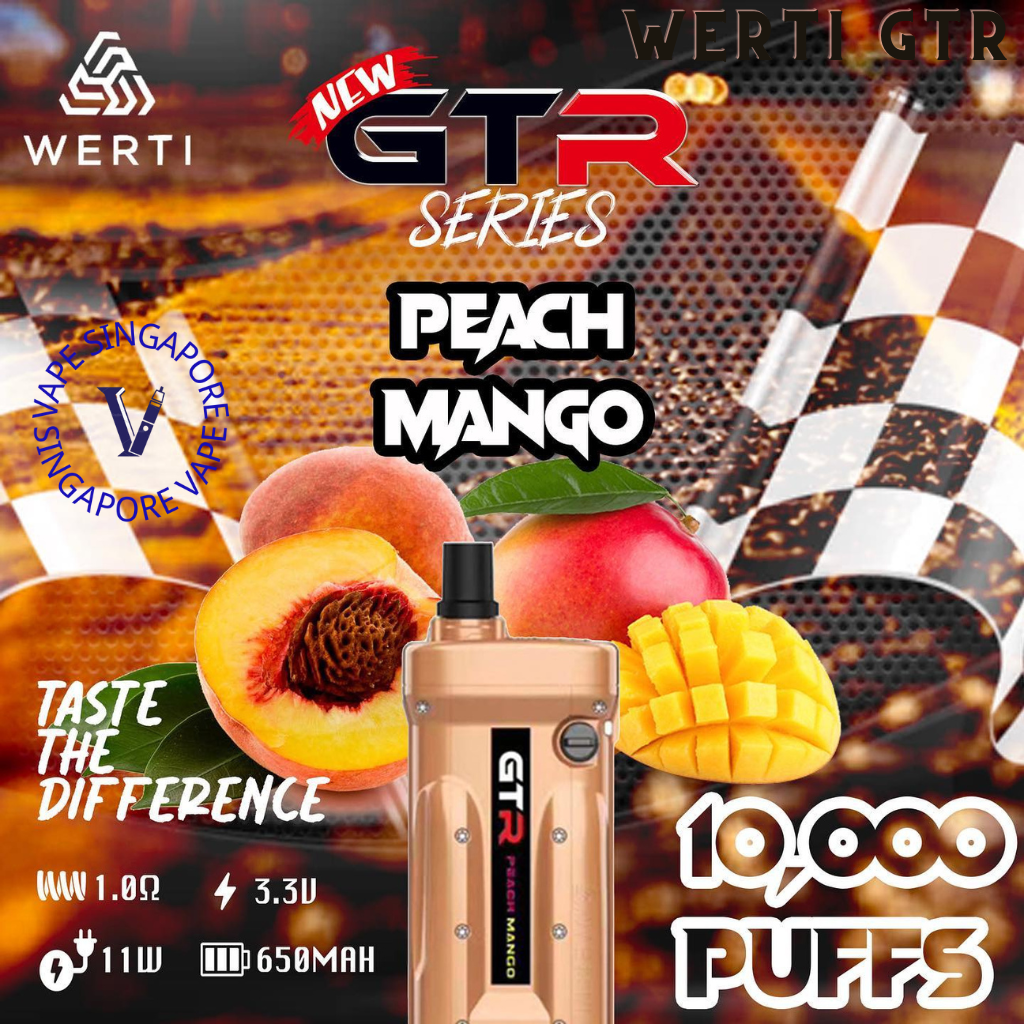 Werti GTR 10,000 puff disposable vape - Vape Singapore SG Vape