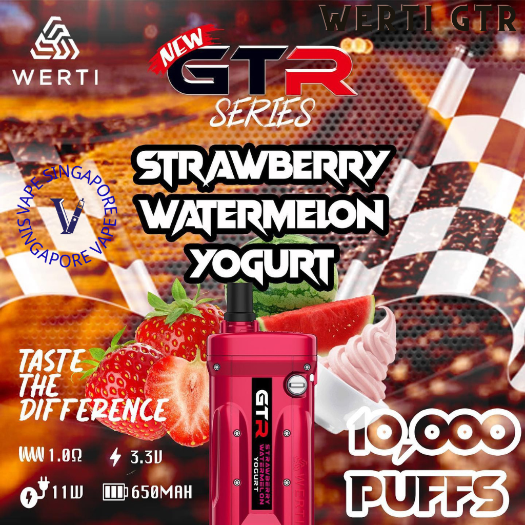 Werti GTR 10,000 puff disposable vape - Vape Singapore SG Vape